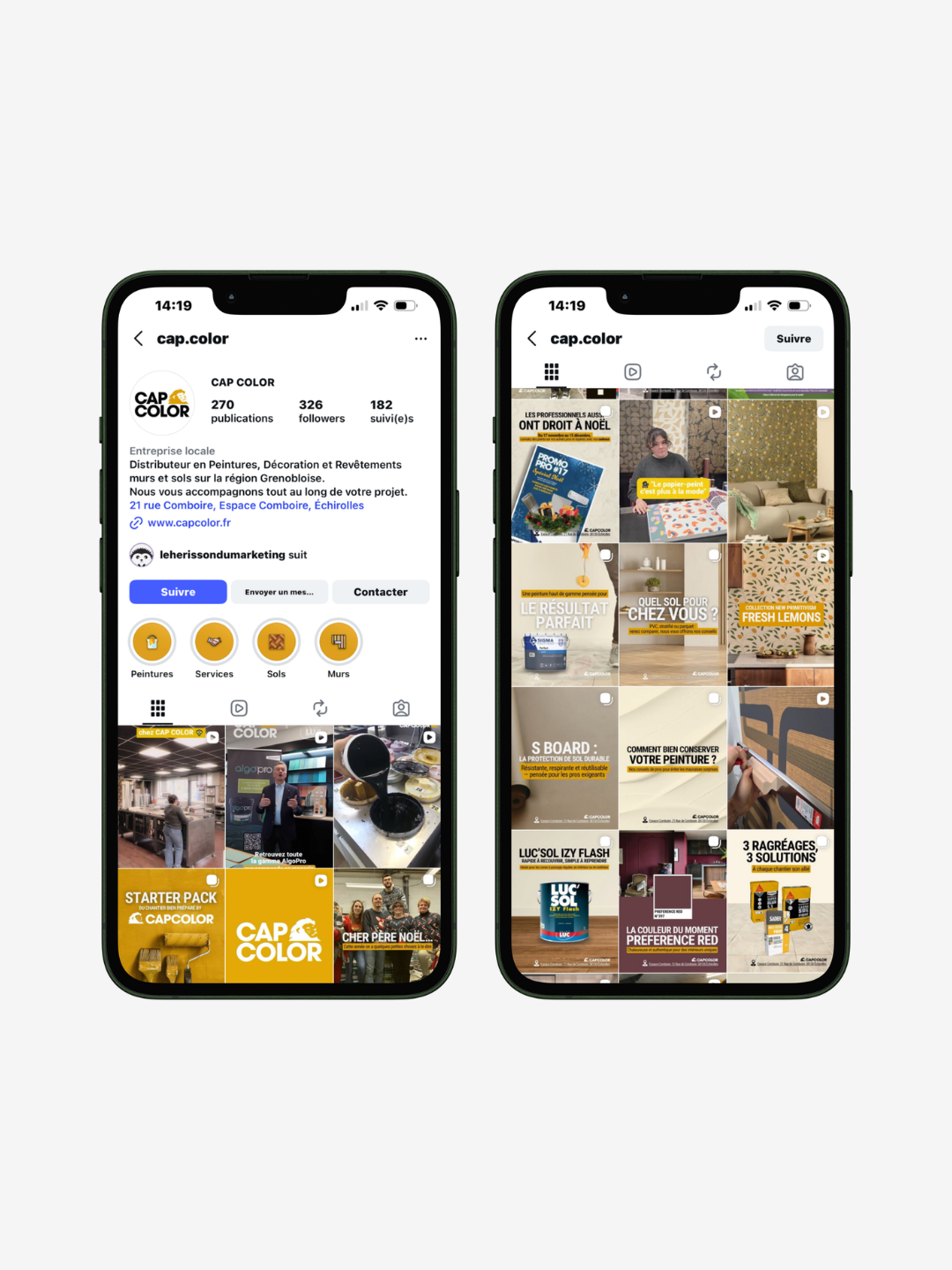 Feed Instagram Cap Color Comboire Grenoble